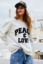 Load image into Gallery viewer, Light Grey Peace and Love Sweat - Hammill &amp; Co