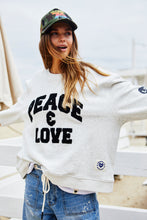Load image into Gallery viewer, Light Grey Peace and Love Sweat - Hammill &amp; Co