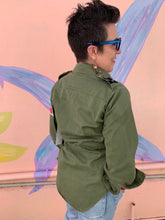 Load image into Gallery viewer, "Afternoon Gem" - Recycled Handmade Khaki Shirt