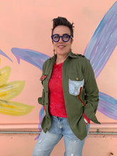 Load image into Gallery viewer, "Afternoon Gem" - Recycled Handmade Khaki Shirt