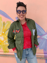 Load image into Gallery viewer, "Afternoon Gem" - Recycled Handmade Khaki Shirt