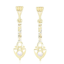 Load image into Gallery viewer, Anchor Of My Heart Gold Moonstone Studs - ToniMay