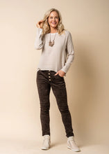 Load image into Gallery viewer, Latte Angerona Linen Blend Top