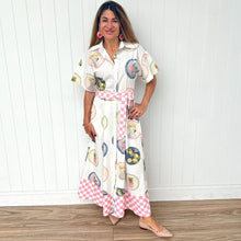 Load image into Gallery viewer, "Willow" Short Sleeve Maxi Dress in Aussie Gathering Print - Palm Cove