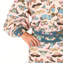 Load image into Gallery viewer, "Kirra" Pants in Emerge Pink Butterfly Print - Palm Cove