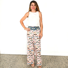 Load image into Gallery viewer, "Kirra" Pants in Emerge Pink Butterfly Print - Palm Cove