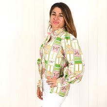 Load image into Gallery viewer, "Scarlett" Top in Let Freedom Reign Print - Palm Cove