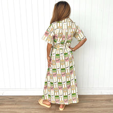Load image into Gallery viewer, "Willow" Short Sleeve Maxi Dress in Let Freedom Reign Print - Palm Cove
