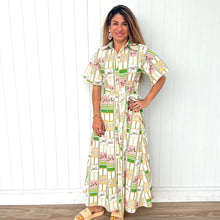 Load image into Gallery viewer, "Willow" Short Sleeve Maxi Dress in Let Freedom Reign Print - Palm Cove