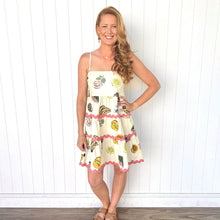 Load image into Gallery viewer, "Olivia" Mini Dress in Pina Colada Print - Palm Cove