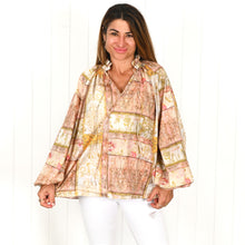 Load image into Gallery viewer, "April" Orange Paisley Long Sleeve Top - Palm Cove
