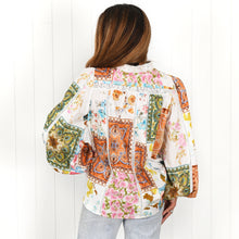 Load image into Gallery viewer, "Heidi" Patchwork Long Sleeve Shirt - Palm Cove