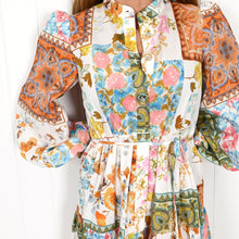 Load image into Gallery viewer, "Sabrina" Dress in Patchwork Print - Palm Cove