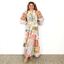 Load image into Gallery viewer, "Sabrina" Dress in Patchwork Print - Palm Cove