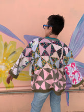 Load image into Gallery viewer, "Autumn Circus" Pink Patchwork Handmade Recycled Jacket
