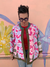 Load image into Gallery viewer, "Autumn Circus" Pink Patchwork Handmade Recycled Jacket
