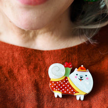 Load image into Gallery viewer, Santa Paws Brooch - Erstwilder Merry Kitschmas