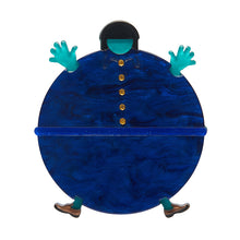 Load image into Gallery viewer, Violet Beauregarde Brooch - Erstwilder x Willy Wonka & The Chocolate Factory