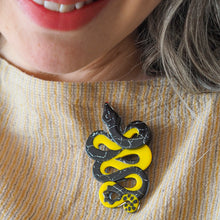 Load image into Gallery viewer, Yellow-Bellied Sea Snake Brooch - Erstwilder Great Barrier Reef