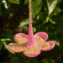 Load image into Gallery viewer, Pink Bamboo Bird Feeder