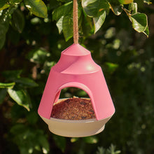 Load image into Gallery viewer, Pink &amp; Cream Bamboo Bird House