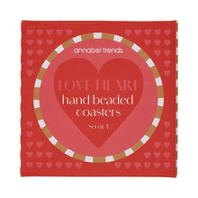 Load image into Gallery viewer, Heart Beaded Coasters - Set of 4