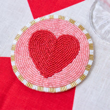 Load image into Gallery viewer, Heart Beaded Coasters - Set of 4
