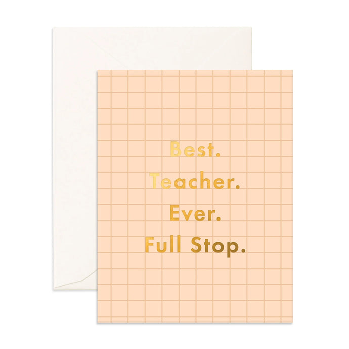 Best Teacher Full Stop Greeting Card