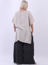 Load image into Gallery viewer, &#39;Bianca&#39; Beige High/Low Linen Blend Top
