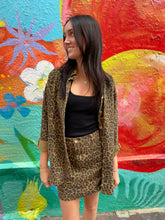 Load image into Gallery viewer, Dark Leopard Denim Skirt - By Frankie