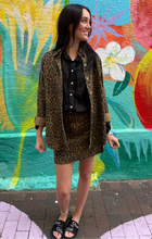 Load image into Gallery viewer, Dark Leopard Denim Skirt - By Frankie