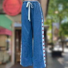 Load image into Gallery viewer, Red Star Denim Racer Pants - By Frankie