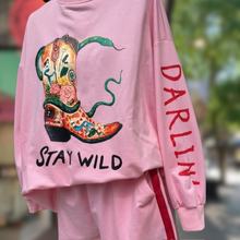 Load image into Gallery viewer, Stay Wild Darlin Pink L/S Top & Short Set - By Frankie
