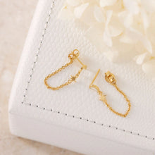 Load image into Gallery viewer, Gold Chained Night Sky Studs