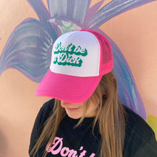 Load image into Gallery viewer, Pink/Green &quot;Don&#39;t be a D*ck&quot; Cap - Confetti Rebels