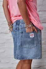 Load image into Gallery viewer, Stonewash Denim Skirt with Elastic Waist - Hammill & Co