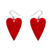 Load image into Gallery viewer, Red From the Heart Essential Drop Earrings - Erstwilder x Frida Kahlo