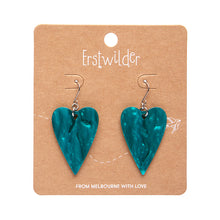 Load image into Gallery viewer, Green From the Heart Essential Drop Earrings - Erstwilder x Frida Kahlo
