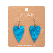 Load image into Gallery viewer, Blue From the Heart Essential Drop Earrings - Erstwilder x Frida Kahlo