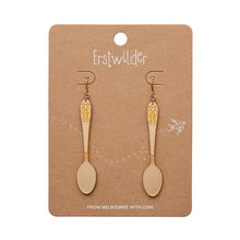 Load image into Gallery viewer, Gold Spoon, Please! Drop Earrings - Erstwilder x Katherine Sabbath