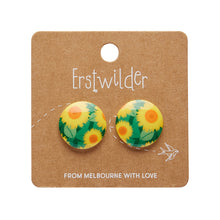 Load image into Gallery viewer, Yellow Sunflower Rounded Stud Earrings - Erstwilder x Jocelyn Proust