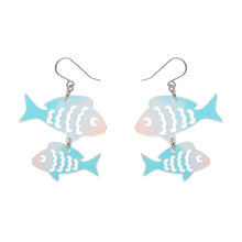 Load image into Gallery viewer, Iridescent Fish Friends Drop Earrings - Erstwilder Great Barrier Reef