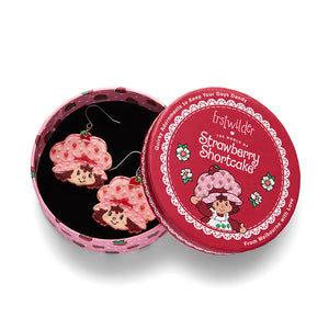 Big Adorable Strawberry Smile Drop Earrings - Erstwilder x Strawberry Shortcake