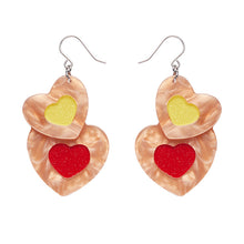 Load image into Gallery viewer, Lolly Heart Cookies Drop Earrings - Erstwilder x Katherine Sabbath