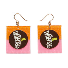 Load image into Gallery viewer, Willy Wonka Bar Drop Earrings - Erstwilder x Willy Wonka & The Chocolate Factory