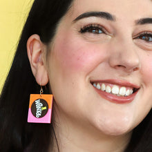 Load image into Gallery viewer, Willy Wonka Bar Drop Earrings - Erstwilder x Willy Wonka & The Chocolate Factory
