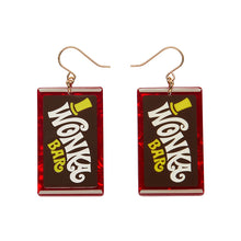 Load image into Gallery viewer, Original Wonka Bar Drop Earrings - Erstwilder x Willy Wonka & The Chocolate Factory