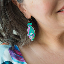 Load image into Gallery viewer, Bleeker's Parrotfish Drop Earrings - Erstwilder Great Barrier Reef