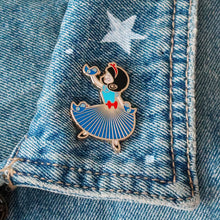 Load image into Gallery viewer, White as Snow Enamel Pin - Erstwilder x Pete Cromer 'Fairy Tales'