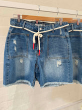 Load image into Gallery viewer, Stonewash Frayed Denim Carpenter Short - Hammill & Co